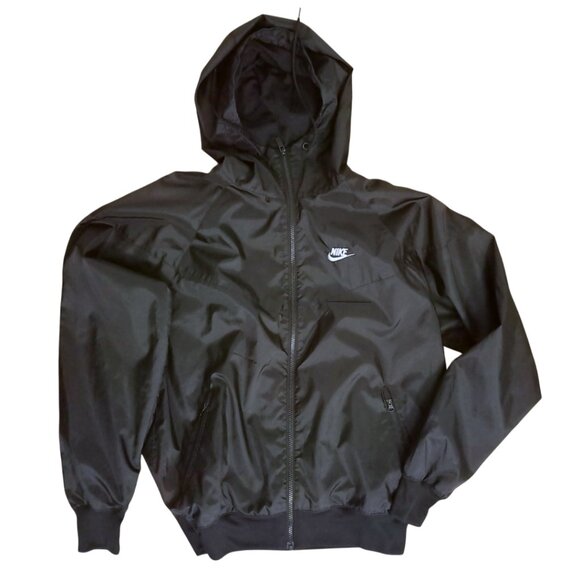 Nike Black Windrunner Hooded Jacket – Lightweight Zip-Up Windbreaker, Size S (Me - Picture 2 of 11